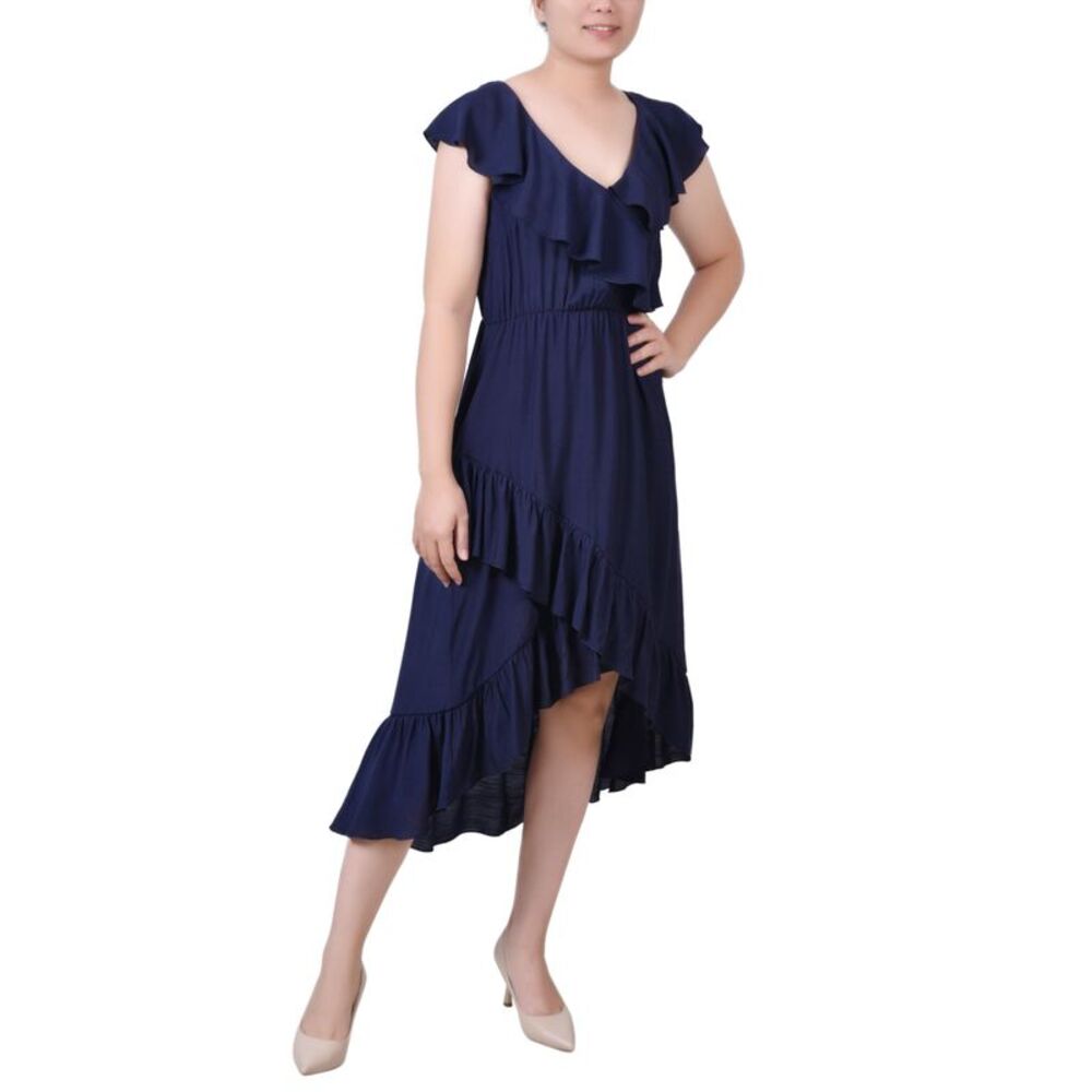 NY Collection Petite Sleeveless Flounced Dress